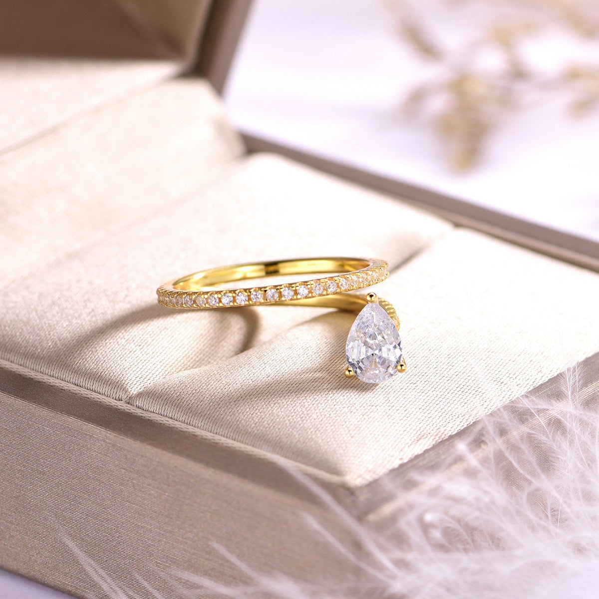 The Celeste Waterdrop Ring