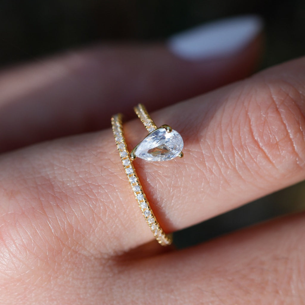 The Celeste Waterdrop Ring